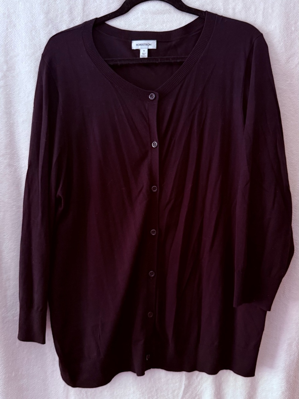 Nordstrom Women’s Black Button-Front Top
